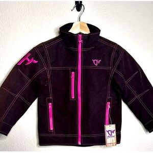 Cowgirl Hardware Girls Riding Work Jacket Canvas PINK BROWN Small Coat NEW